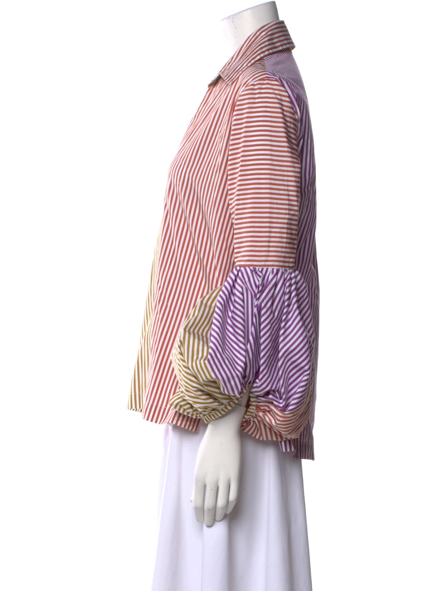 Silvia Tcherassi Striped V-Neck Blouse