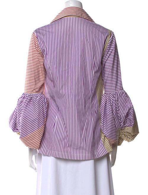 Silvia Tcherassi Striped V-Neck Blouse