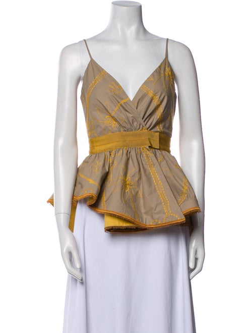 Silvia Tcherassi Printed V-Neck Top