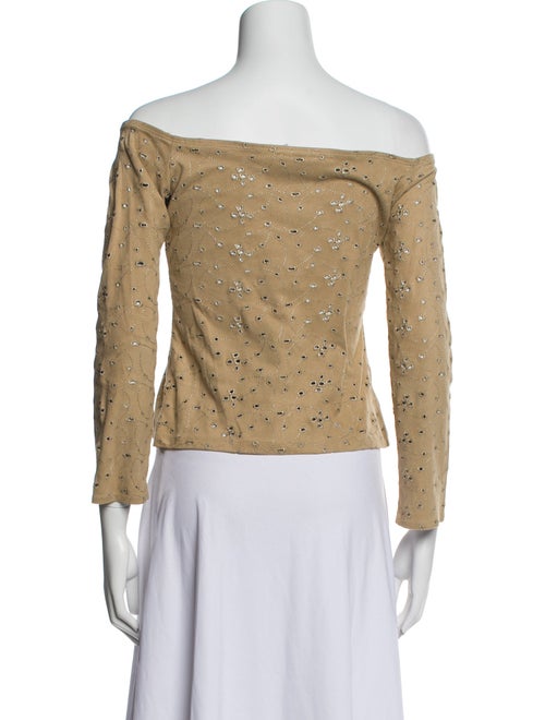 Silvia Tcherassi Printed Off-The-Shoulder Crop Top