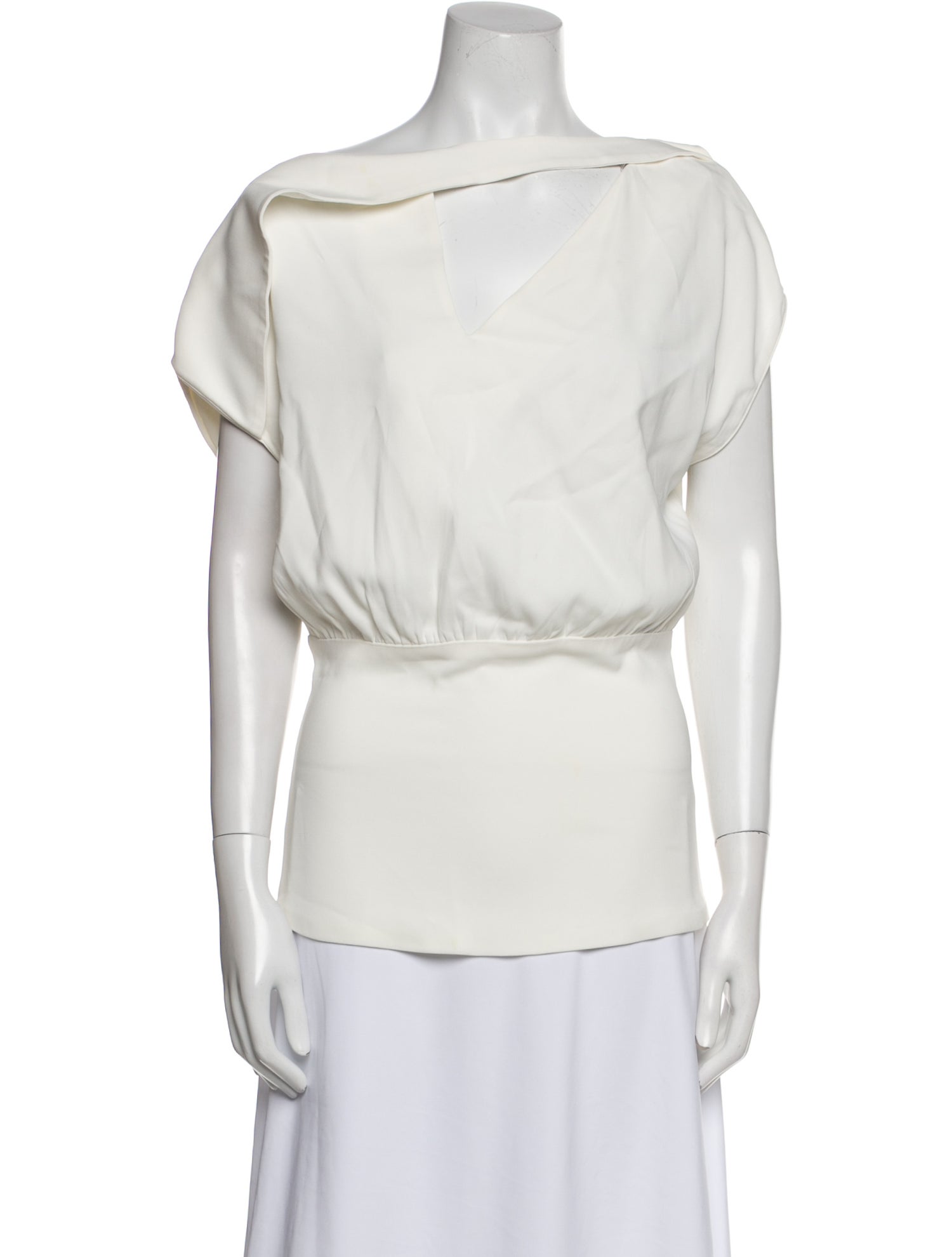 Silvia Tcherassi V-Neck Short Sleeve Blouse