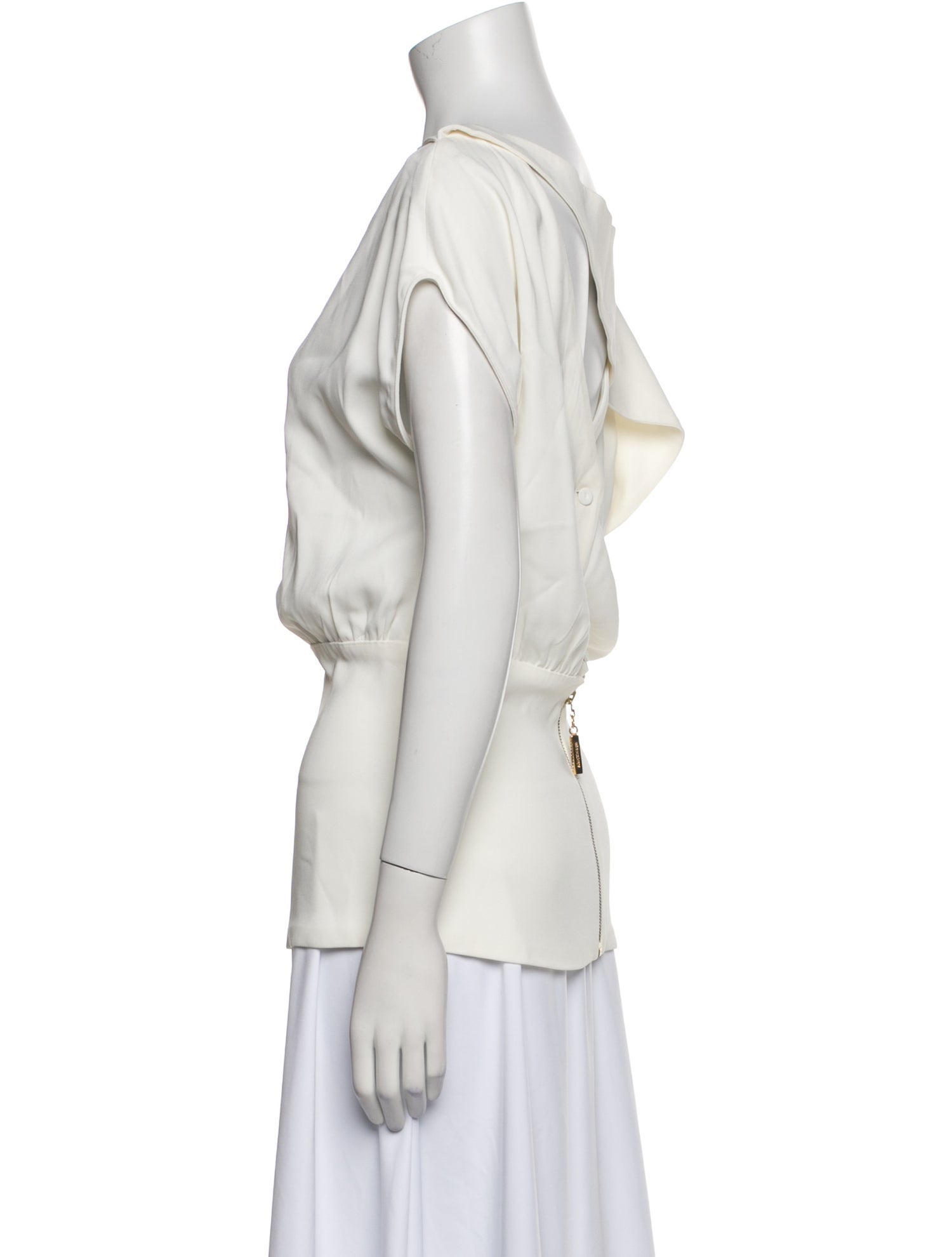 Silvia Tcherassi V-Neck Short Sleeve Blouse