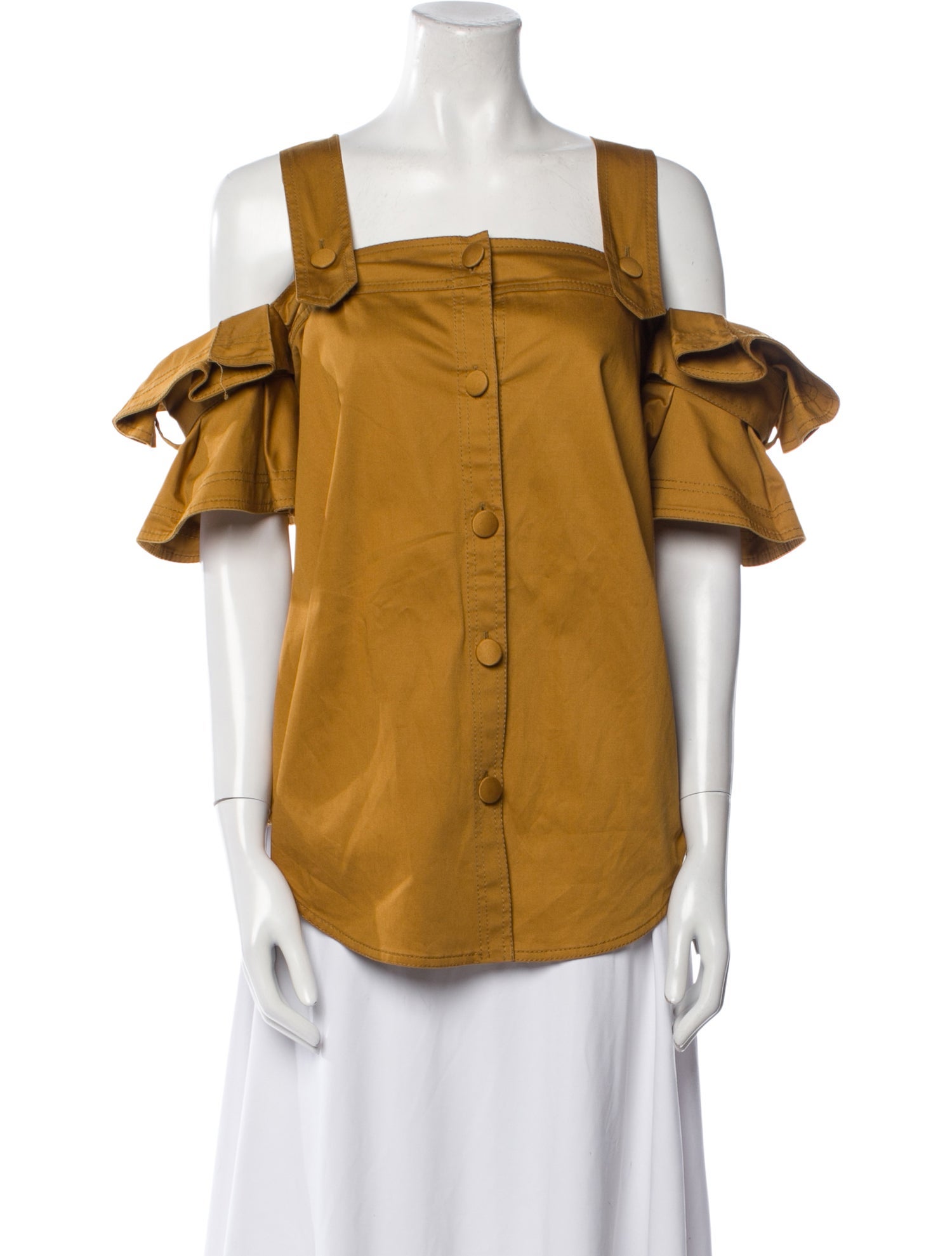 Silvia Tcherassi Square Neckline Short Sleeve Blouse
