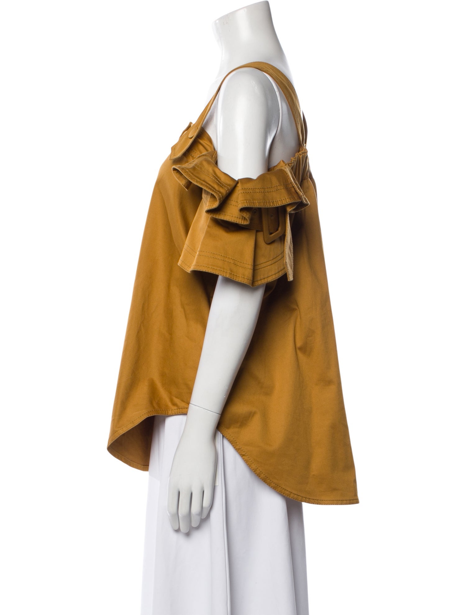 Silvia Tcherassi Square Neckline Short Sleeve Blouse