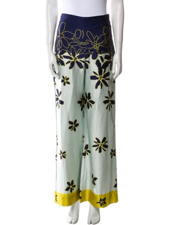 Silvia Tcherassi Silk Wide Leg Pants