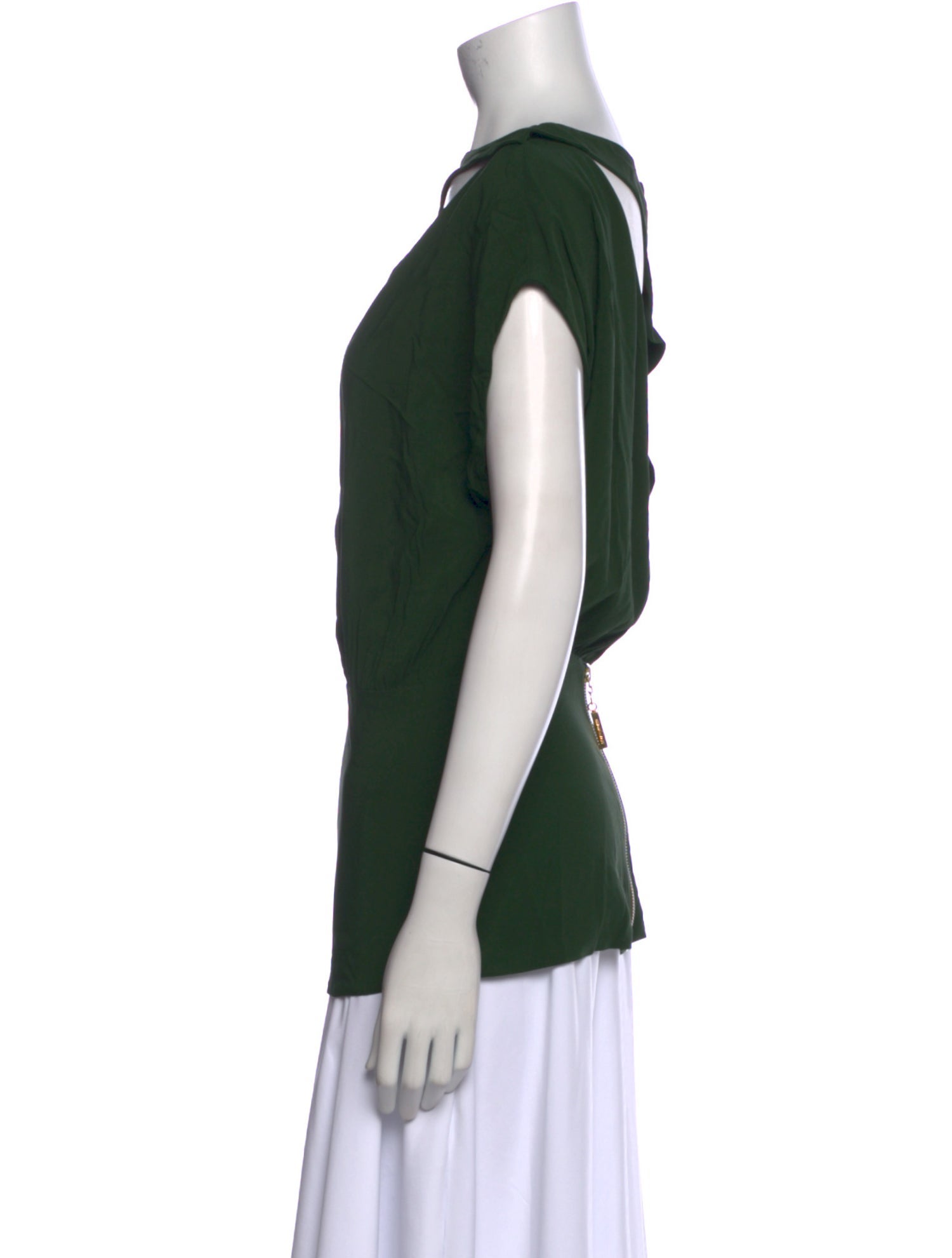 Silvia Tcherassi Cowl Neck Short Sleeve Top