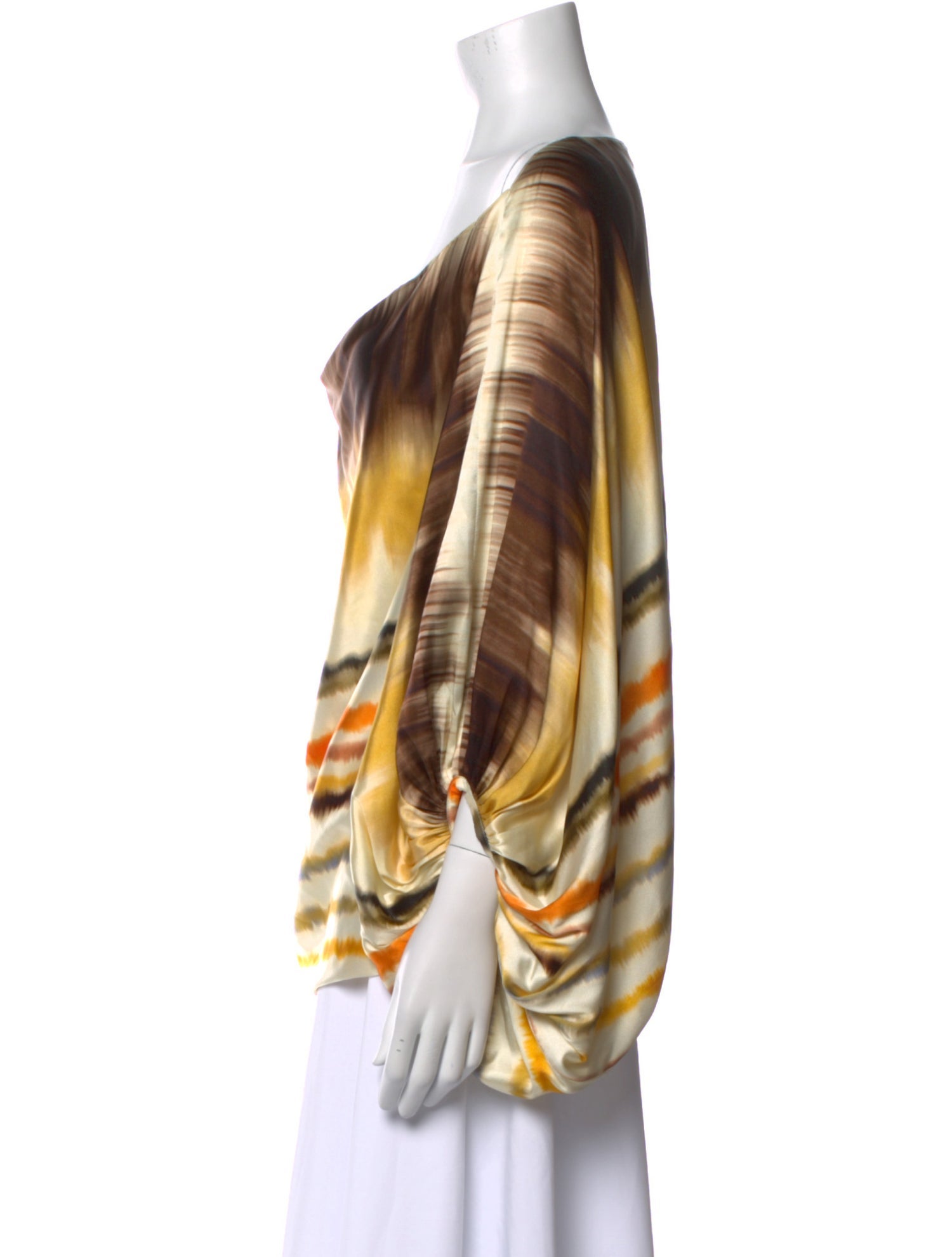 Silvia Tcherassi Silk Tie-Dye Print Blouse