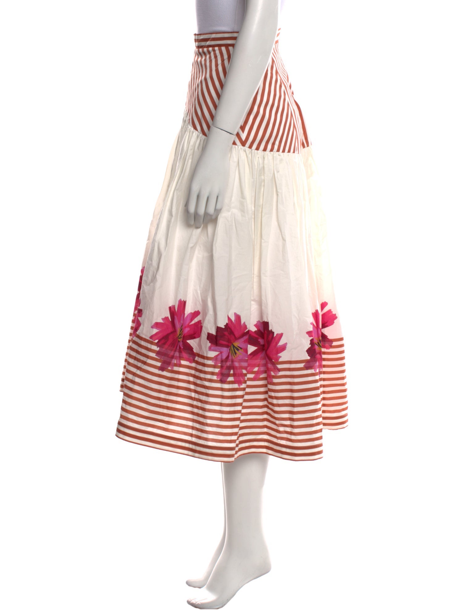 Silvia Tcherassi Striped Midi Length Skirt