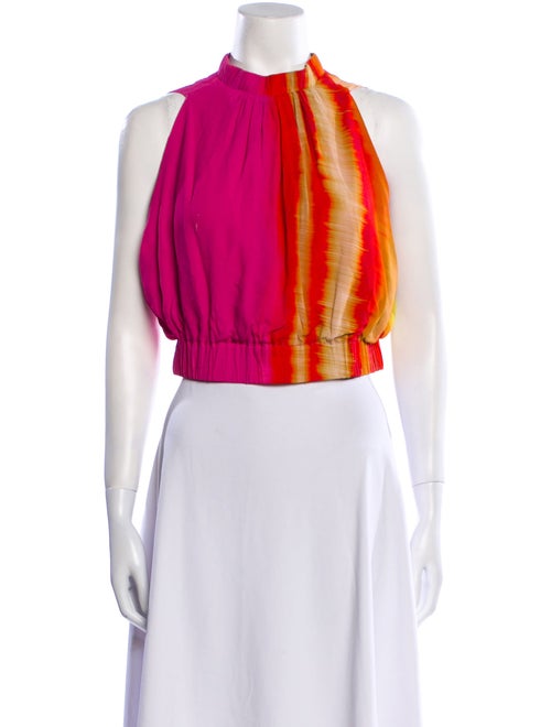 Silvia Tcherassi Halterneck Sleeveless Crop Top