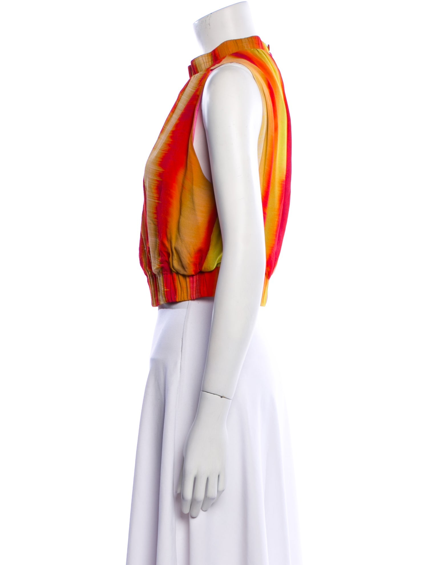 Silvia Tcherassi Halterneck Sleeveless Crop Top