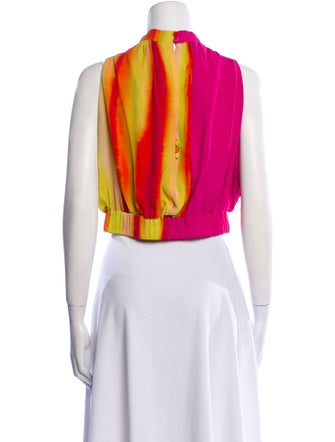 Silvia Tcherassi Halterneck Sleeveless Crop Top