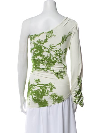 Silvia Tcherassi Floral Print One-Shoulder Top