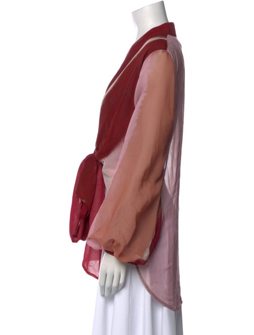 Silvia Tcherassi V-Neck Long Sleeve Blouse