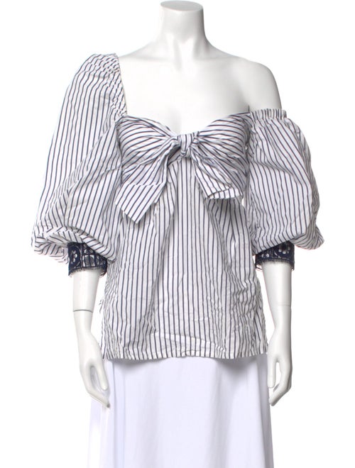 Silvia Tcherassi Striped Off-The-Shoulder Blouse