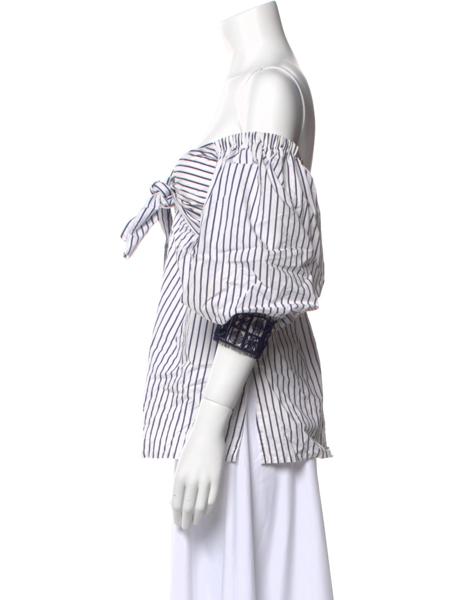 Silvia Tcherassi Striped Off-The-Shoulder Blouse