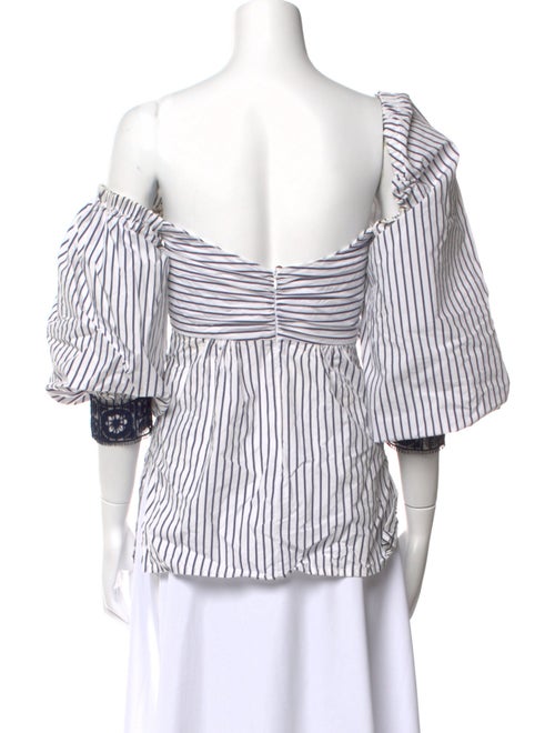Silvia Tcherassi Striped Off-The-Shoulder Blouse