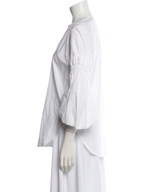 Silvia Tcherassi V-Neck Three-Quarter Sleeve Blouse