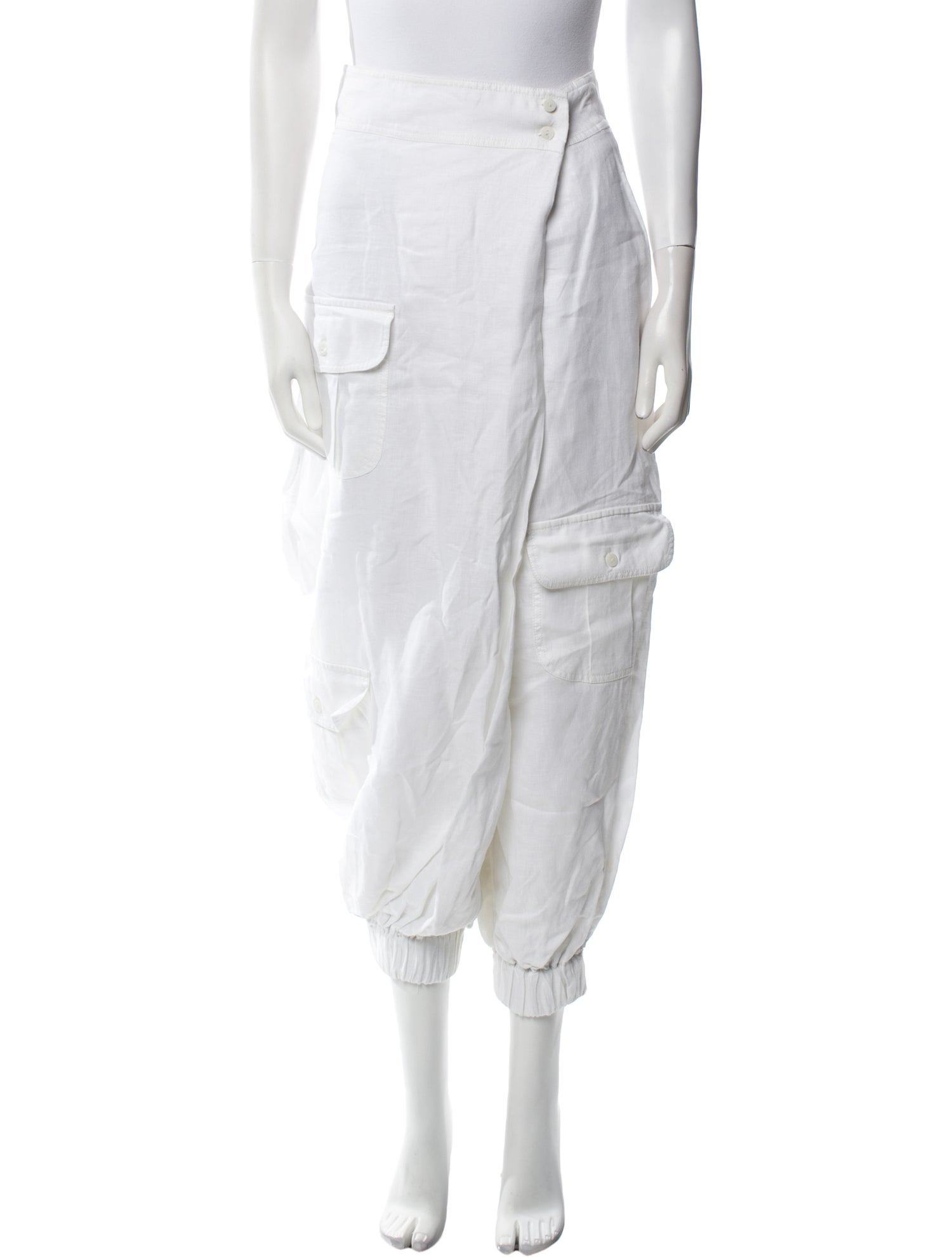 Silvia Tcherassi Linen Skinny Leg Pants