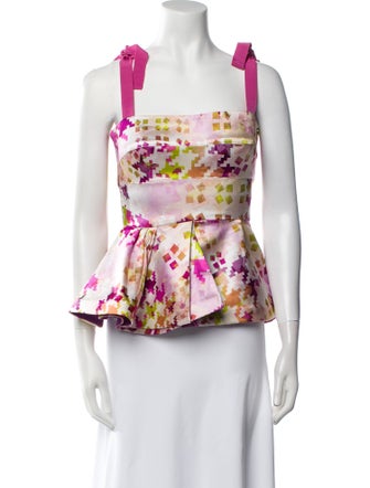 Silvia Tcherassi Silk Floral Print Top