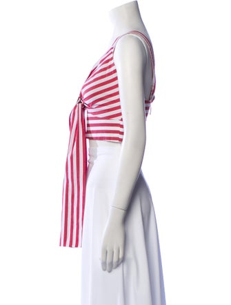 Silvia Tcherassi Striped V-Neck Top