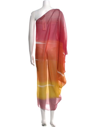 Silvia Tcherassi Tie-Dye Print Midi Length Dress