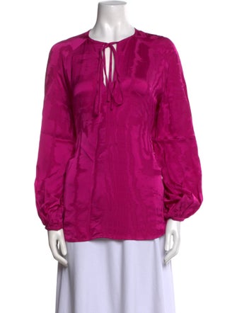 Silvia Tcherassi V-Neck Long Sleeve Blouse