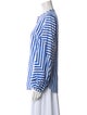 Silvia Tcherassi Striped Crew Neck Button-Up Top