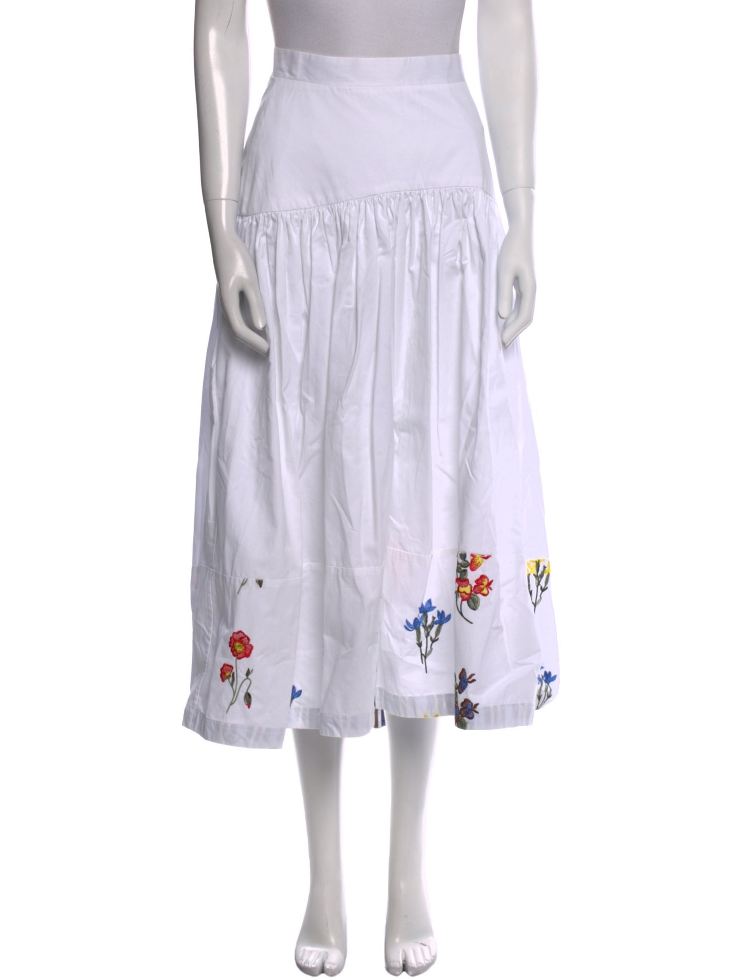 Silvia Tcherassi Floral Print Midi Length Skirt