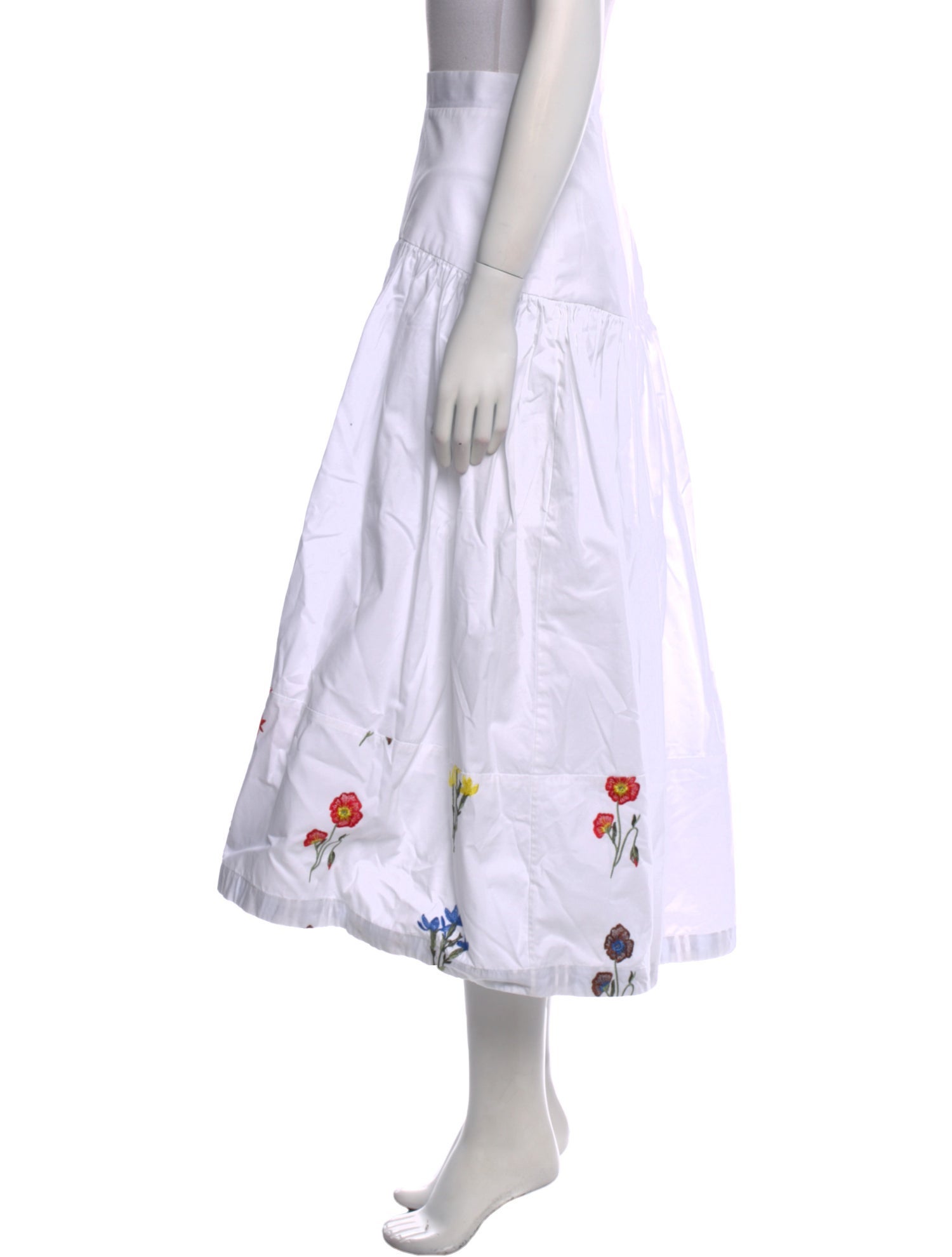 Silvia Tcherassi Floral Print Midi Length Skirt