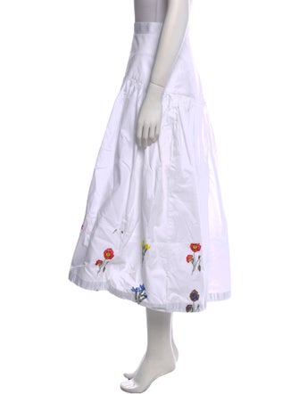 Silvia Tcherassi Floral Print Midi Length Skirt