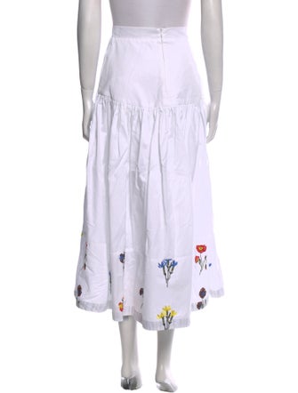 Silvia Tcherassi Floral Print Midi Length Skirt