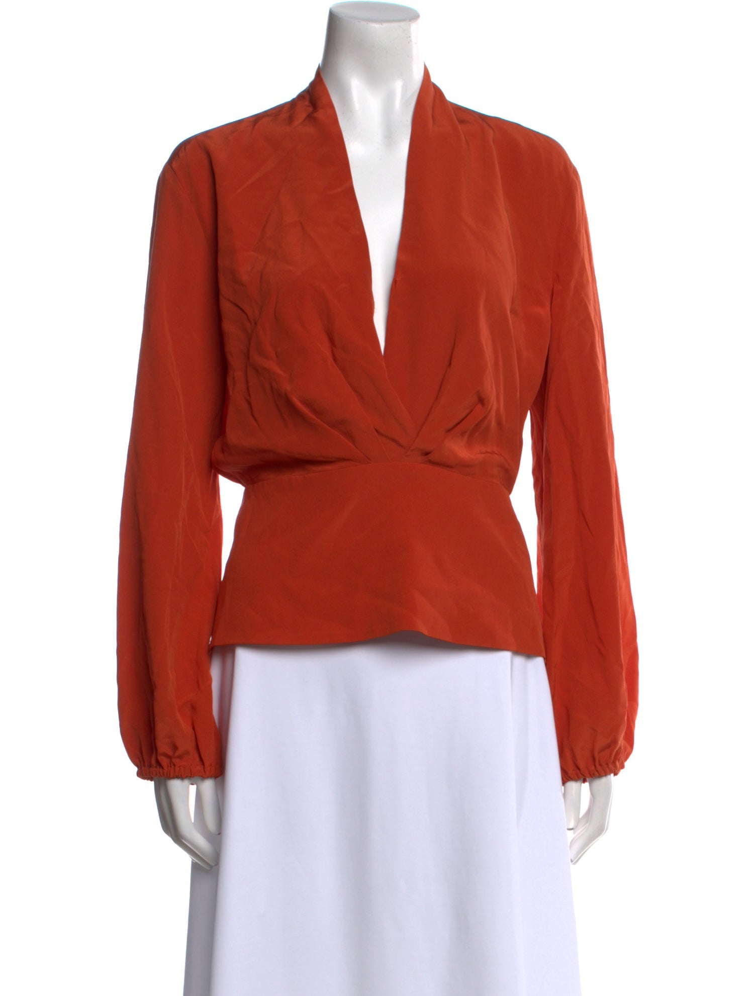 Silvia Tcherassi Silk V-Neck Blouse