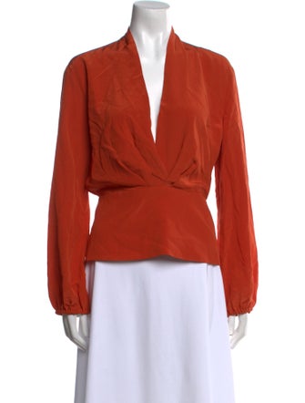 Silvia Tcherassi Silk V-Neck Blouse