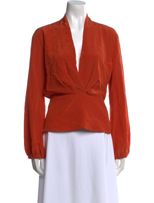 Silvia Tcherassi Silk V-Neck Blouse