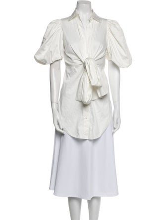 Silvia Tcherassi Short Sleeve Button-Up Top