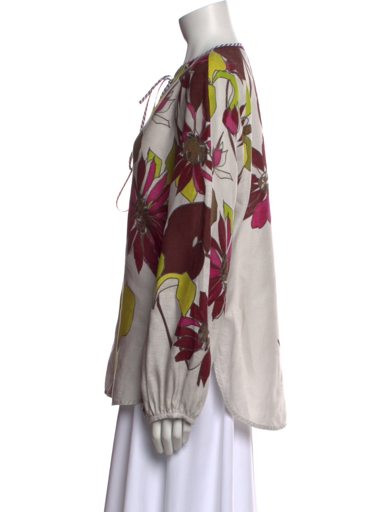 Silvia Tcherassi Silk Floral Print Blouse