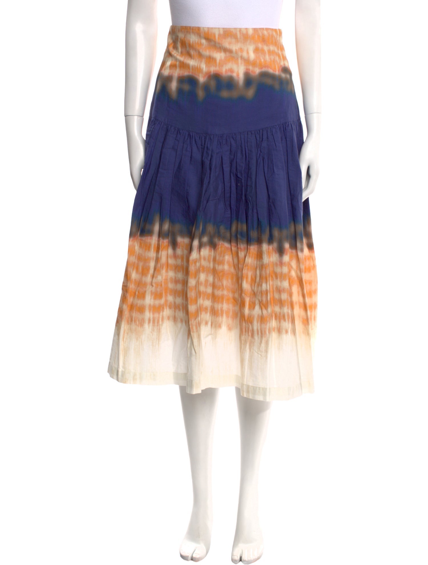Silvia Tcherassi Tie-Dye Print Midi Length Skirt