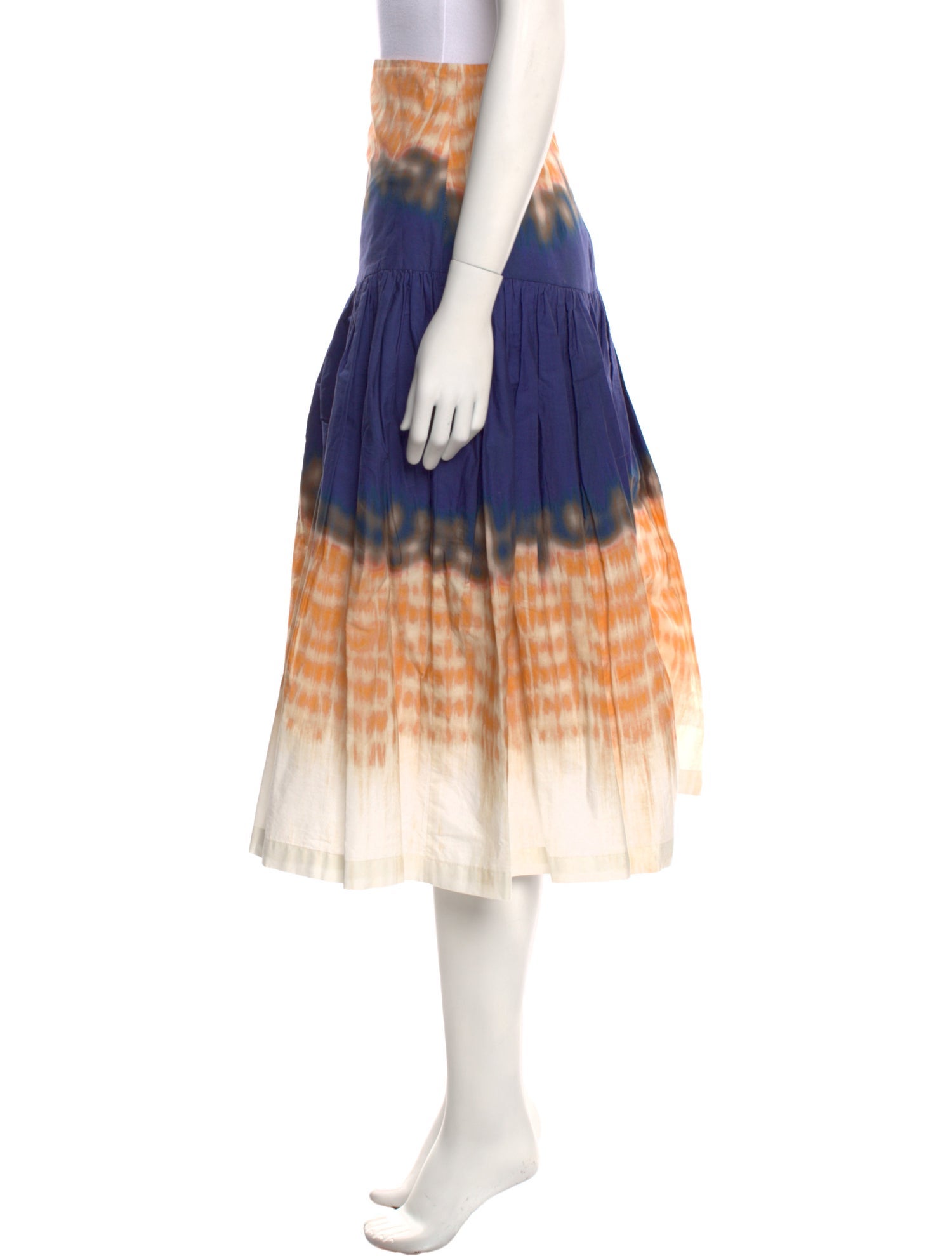 Silvia Tcherassi Tie-Dye Print Midi Length Skirt