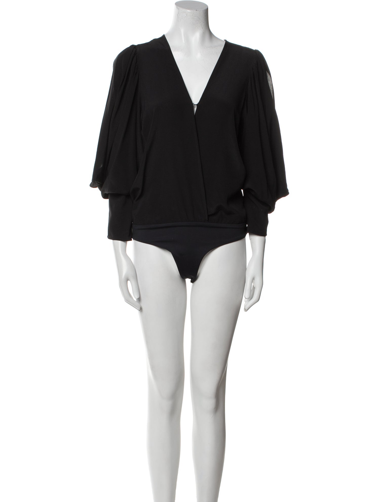 Silvia Tcherassi Silk V-Neck Bodysuit