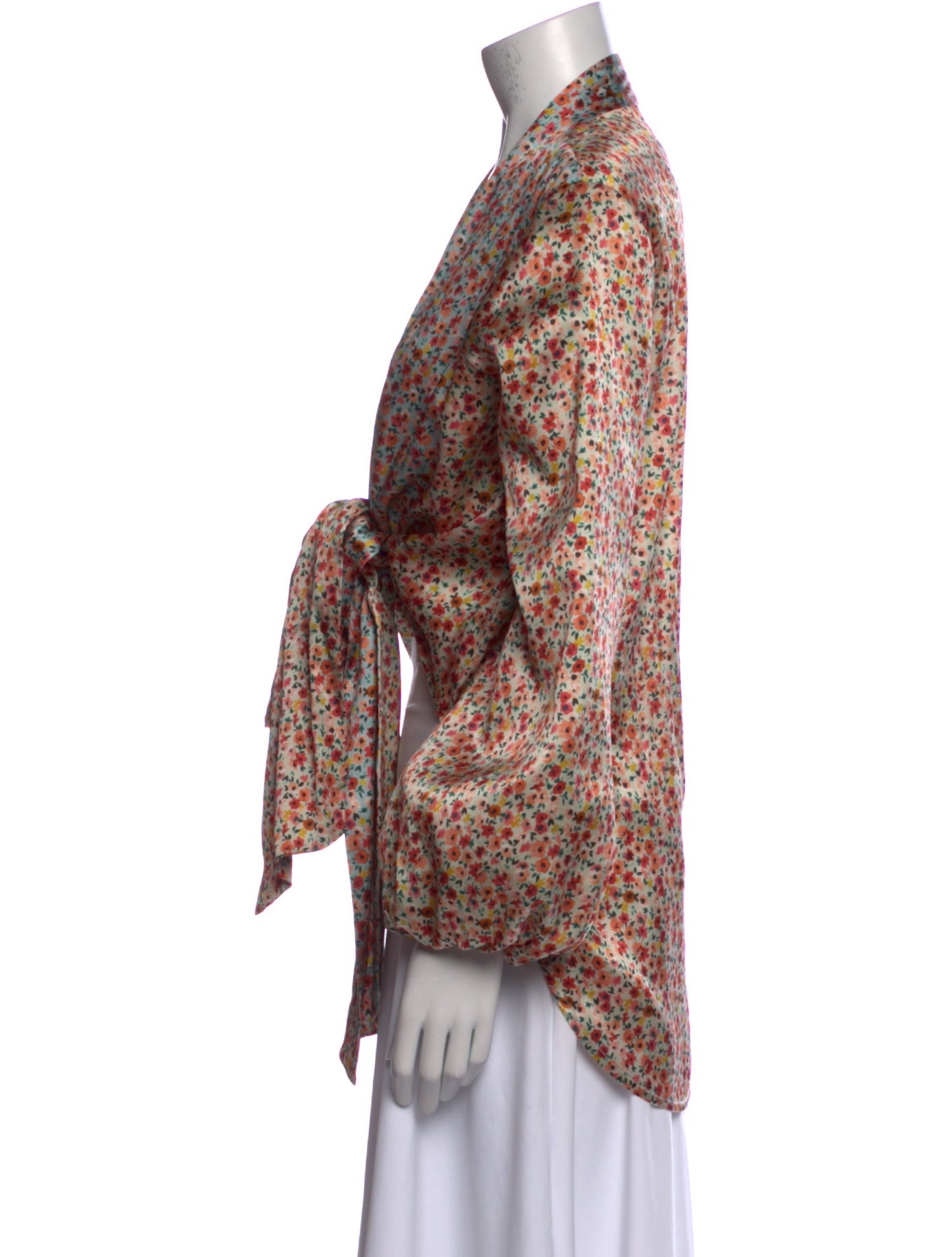 Silvia Tcherassi Silk Floral Print Crop Top w/ Tags