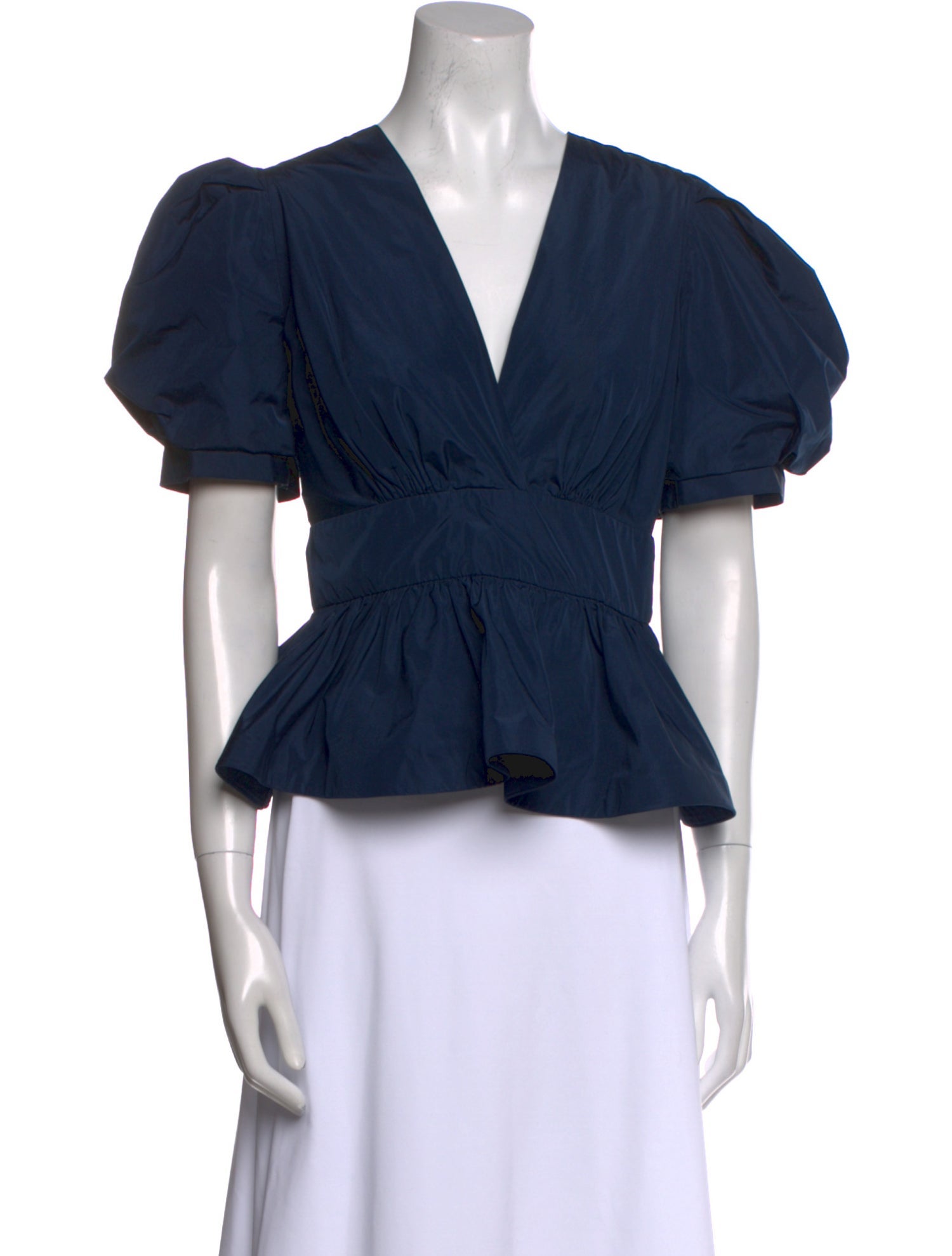 Silvia Tcherassi V-Neck Short Sleeve Blouse