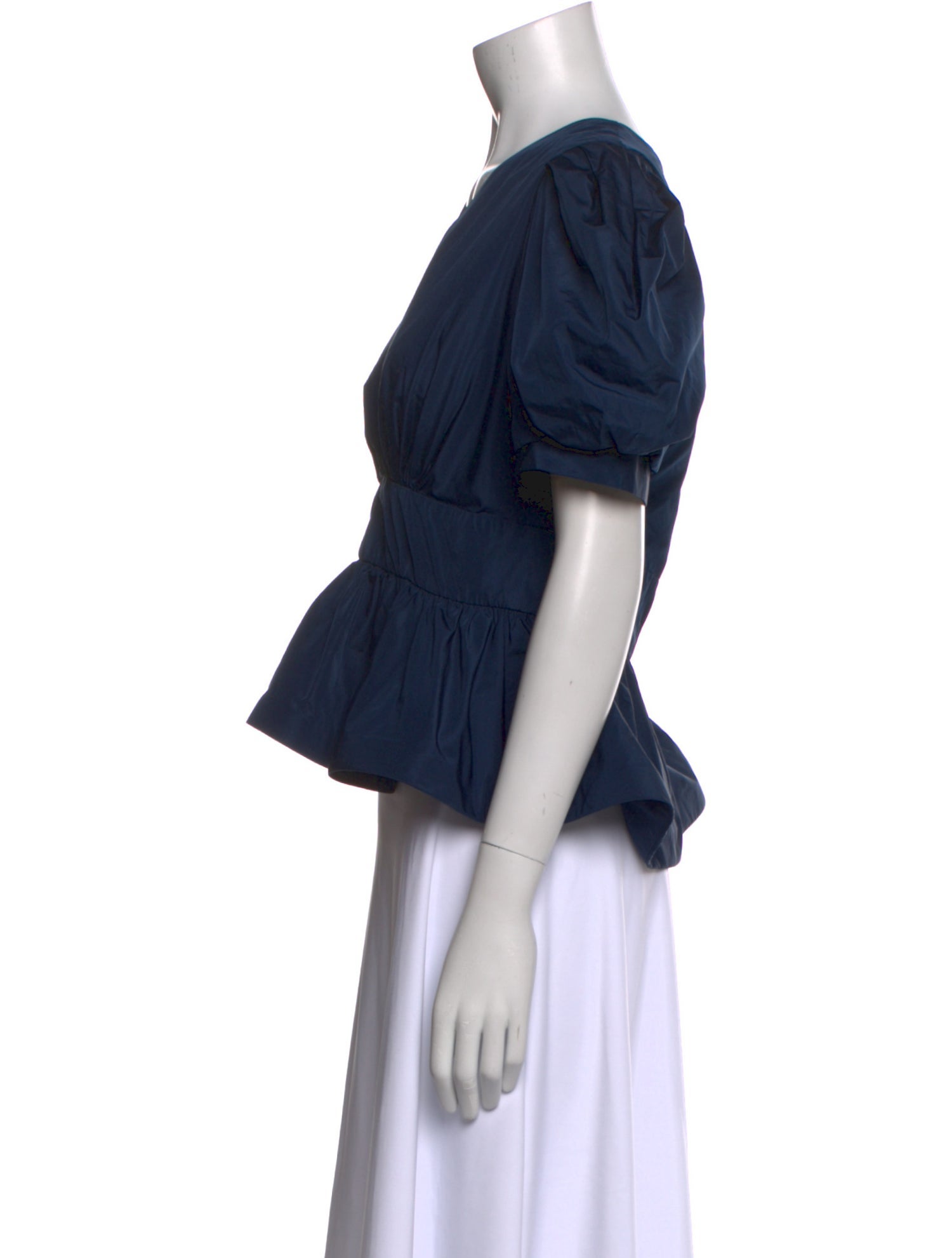 Silvia Tcherassi V-Neck Short Sleeve Blouse