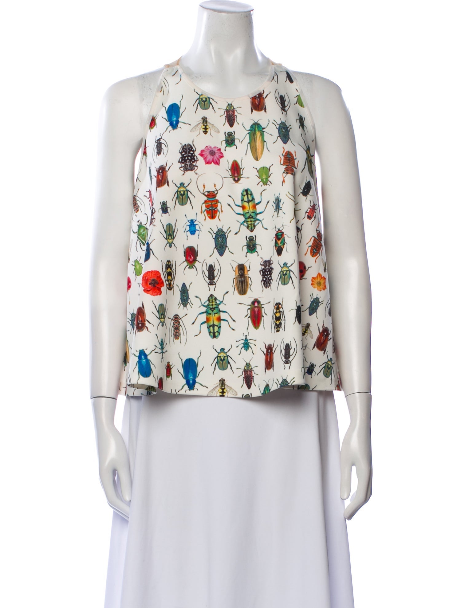Silvia Tcherassi Floral Print Crew Neck Blouse