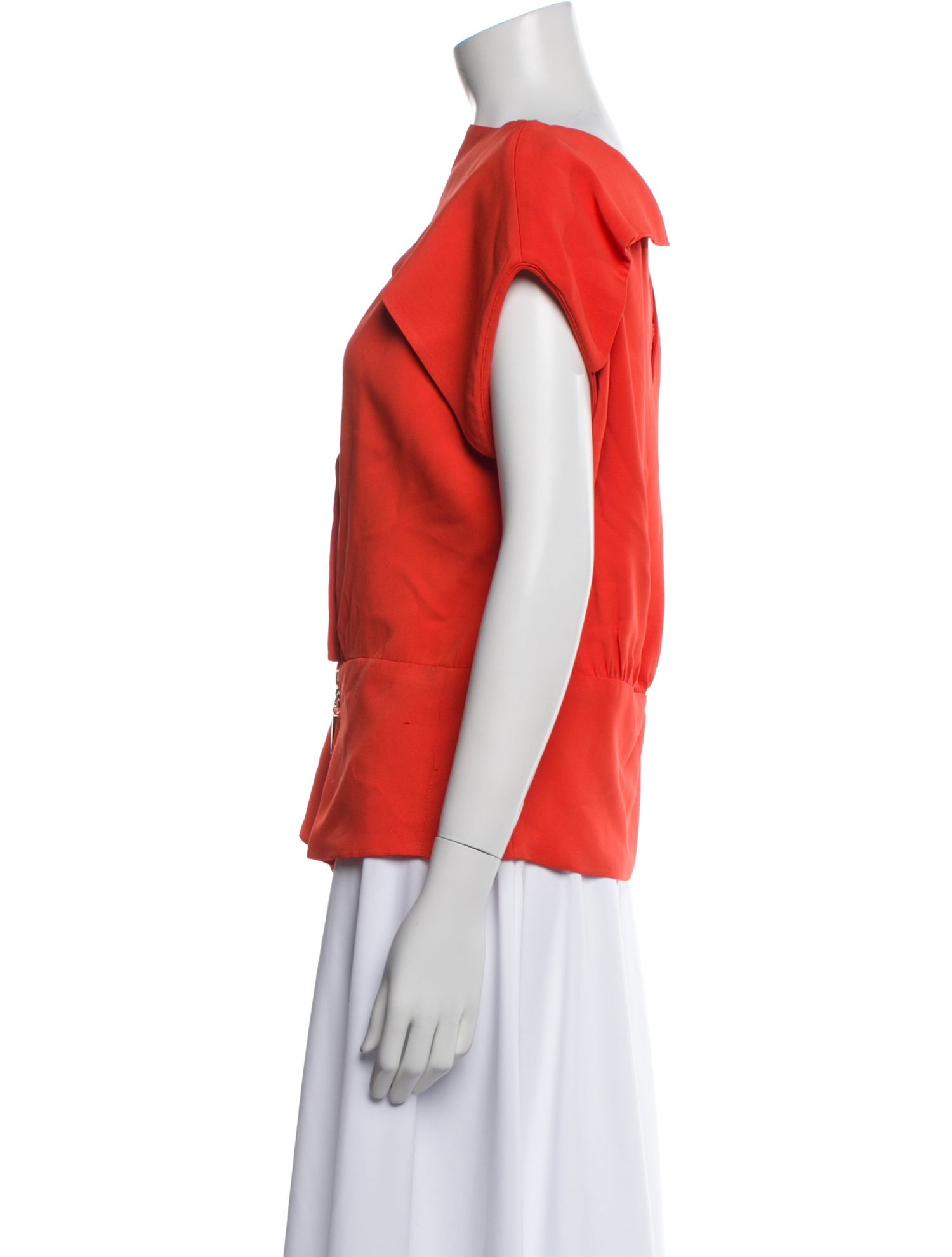 Silvia Tcherassi V-Neck Short Sleeve Blouse