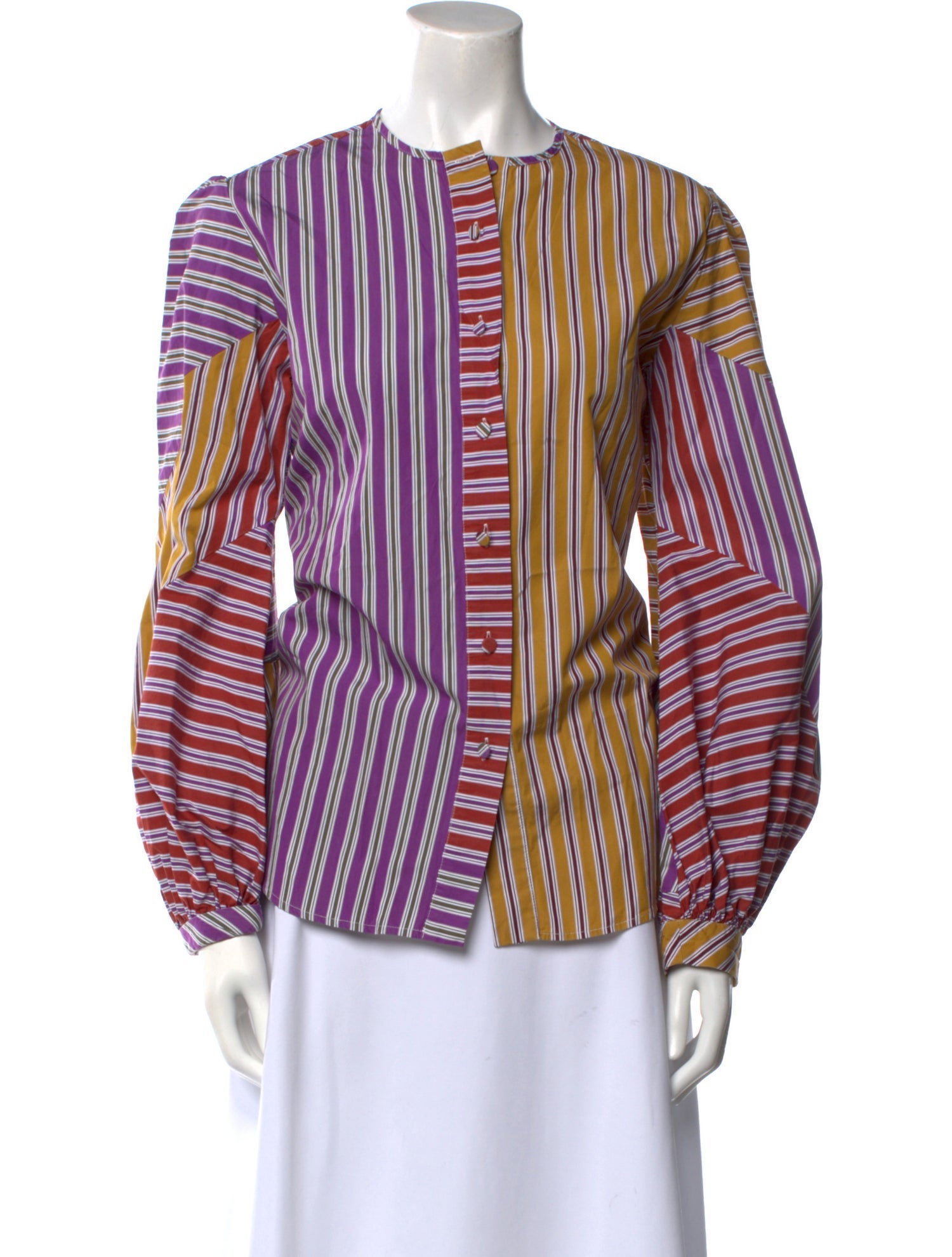 Silvia Tcherassi Striped Crew Neck Blouse