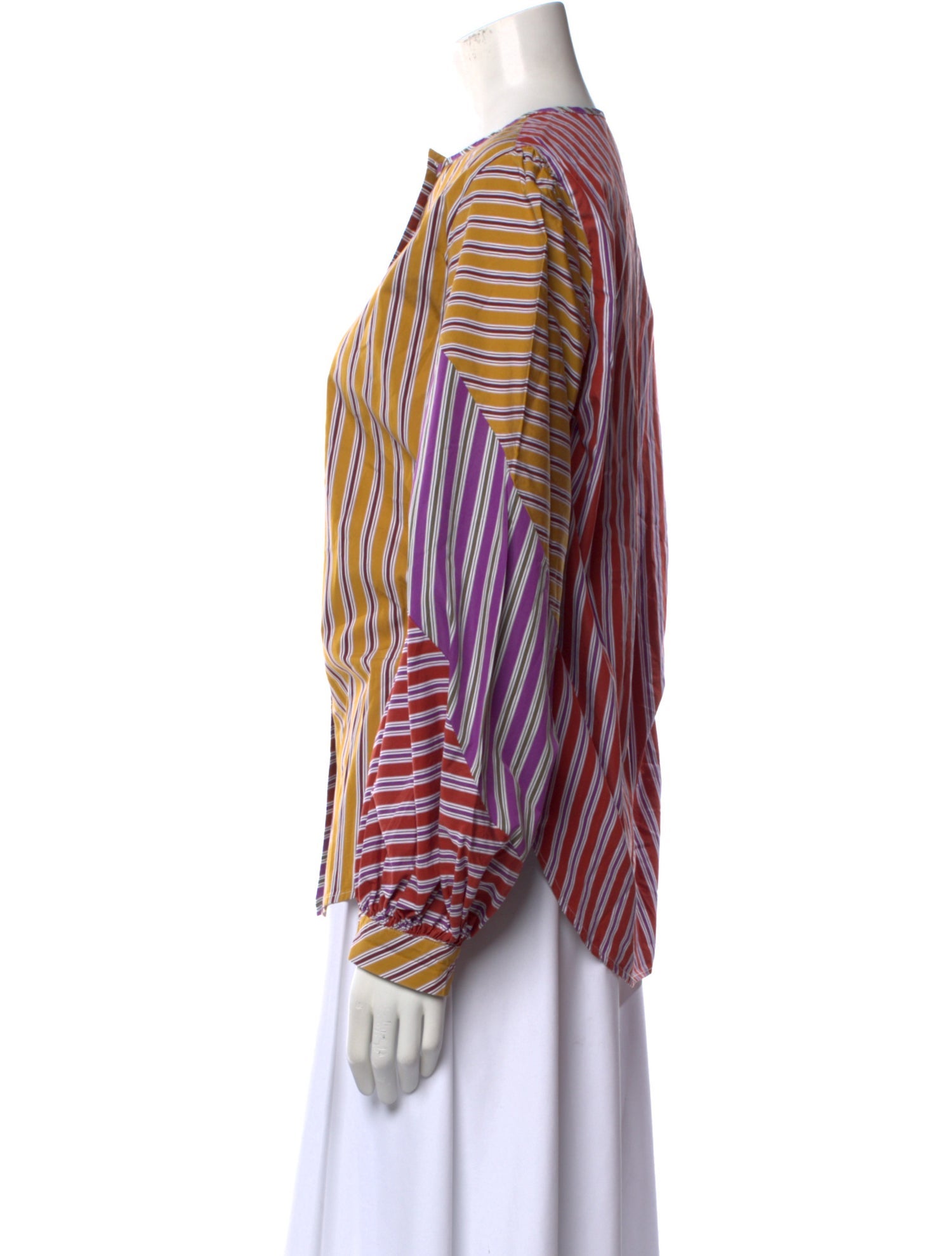 Silvia Tcherassi Striped Crew Neck Blouse