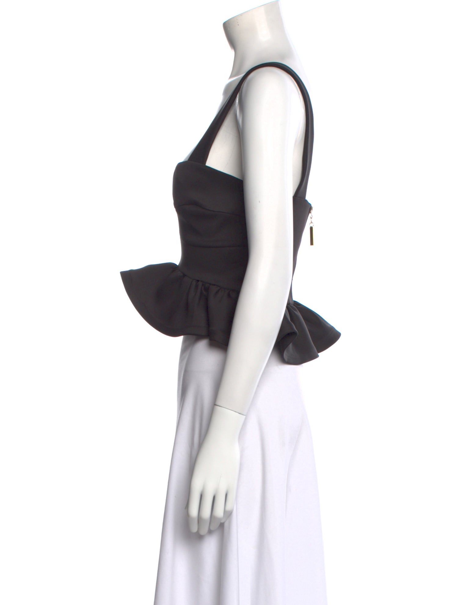 Silvia Tcherassi Square Neckline Sleeveless Crop Top