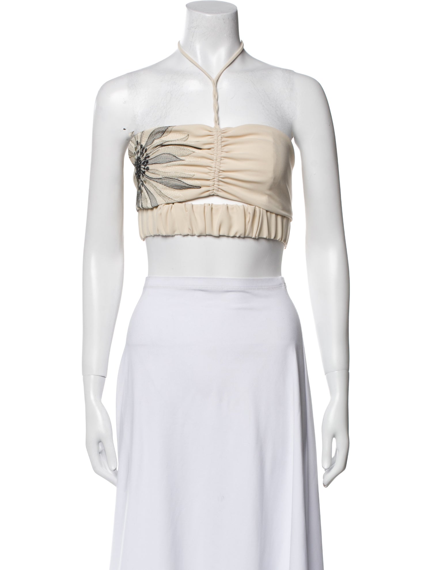 Silvia Tcherassi Strapless Crop Top