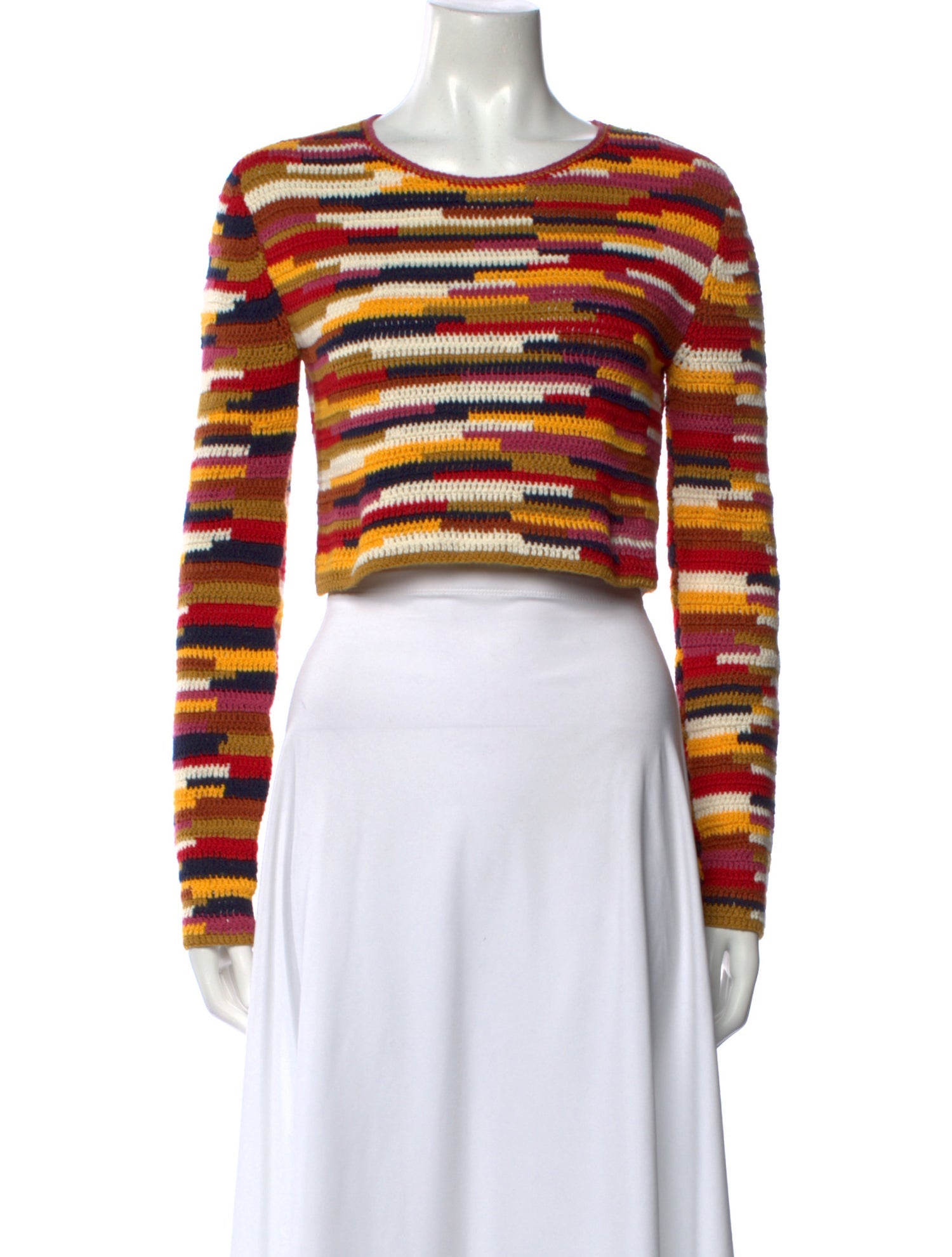 Silvia Tcherassi Striped Scoop Neck Sweater