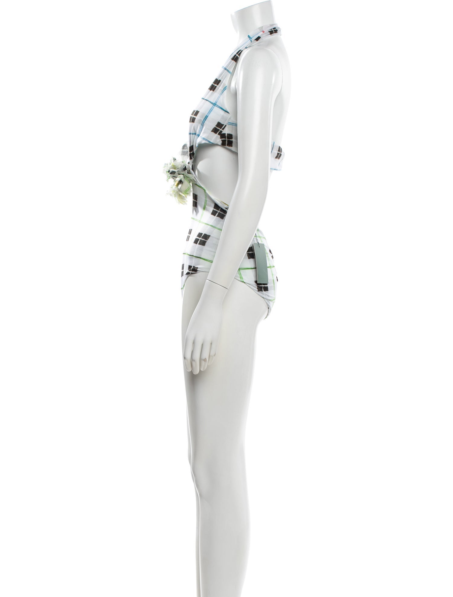 Silvia Tcherassi Plaid Print One-Piece w/ Tags